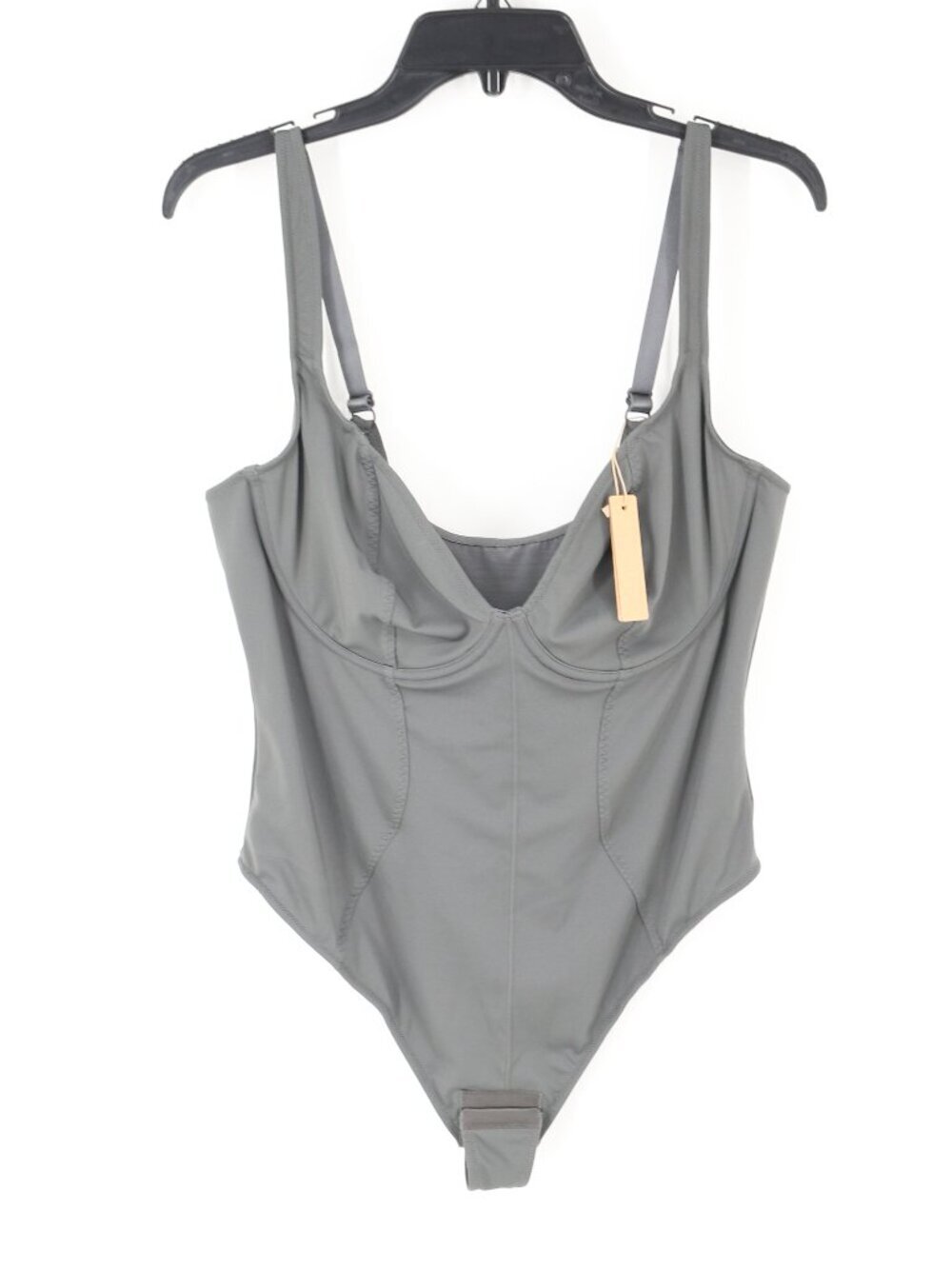 SHAPELLX Tummy Control Shapewear Bodysuit Body Shaper Built-in Bra Thong Sz XXL